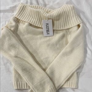 Katie J NYC Ivory Nikki Off Shoulder Sweater Girls size XL